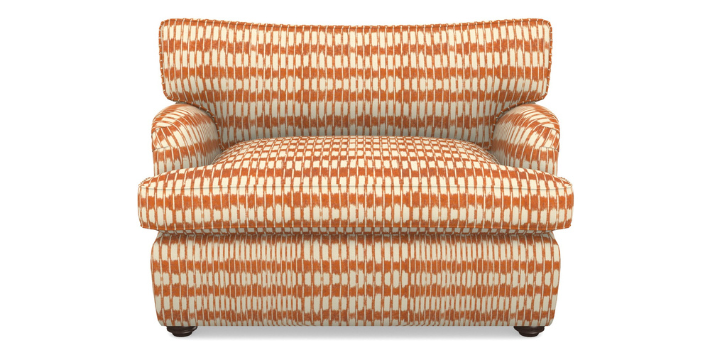 Product photograph of Alwinton Sofa Bed Snuggler Sofa Bed In V A Brompton Collection - Ikat - Terracotta from Sofas and Stuff Limited