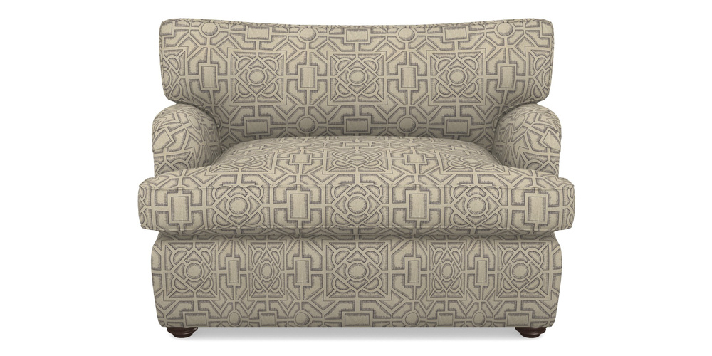 Product photograph of Alwinton Sofa Bed Snuggler Sofa Bed In Rhs Collection - Large Knot Garden Linen - Grey from Sofas and Stuff Limited