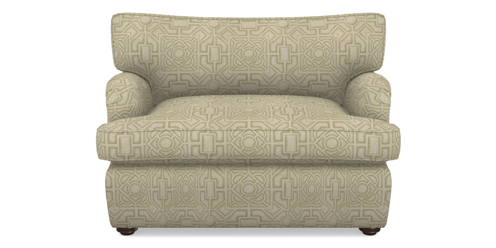 Product photograph of Alwinton Sofa Bed Snuggler Sofa Bed In Rhs Collection - Large Knot Garden Linen - Olive from Sofas and Stuff Limited