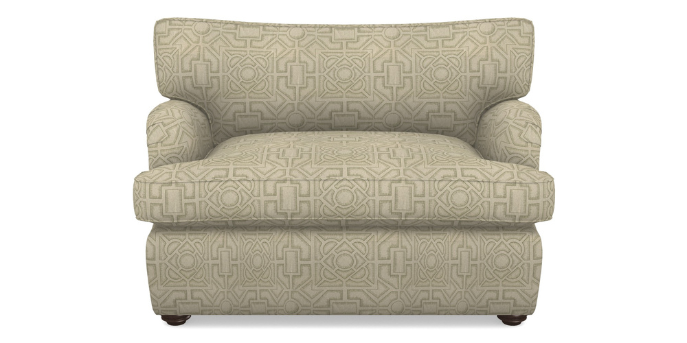 Product photograph of Alwinton Sofa Bed Snuggler Sofa Bed In Rhs Collection - Large Knot Garden Linen - Pistachio from Sofas and Stuff Limited