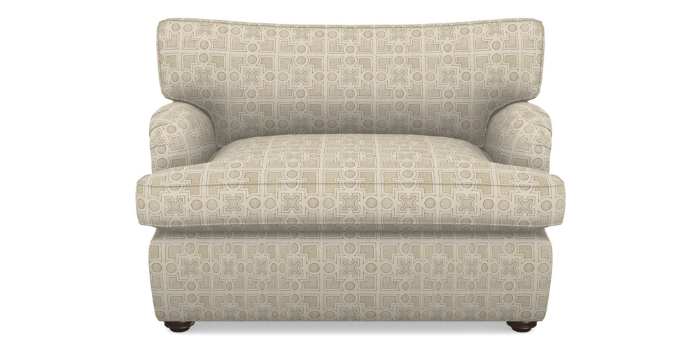 Product photograph of Alwinton Sofa Bed Snuggler Sofa Bed In Rhs Collection - Small Knot Garden Cotton Weave - Gold from Sofas and Stuff Limited