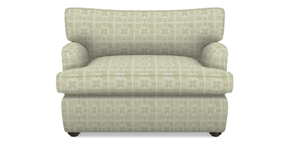 Product photograph of Alwinton Sofa Bed Snuggler Sofa Bed In Rhs Collection - Small Knot Garden Cotton Weave - Green from Sofas and Stuff Limited