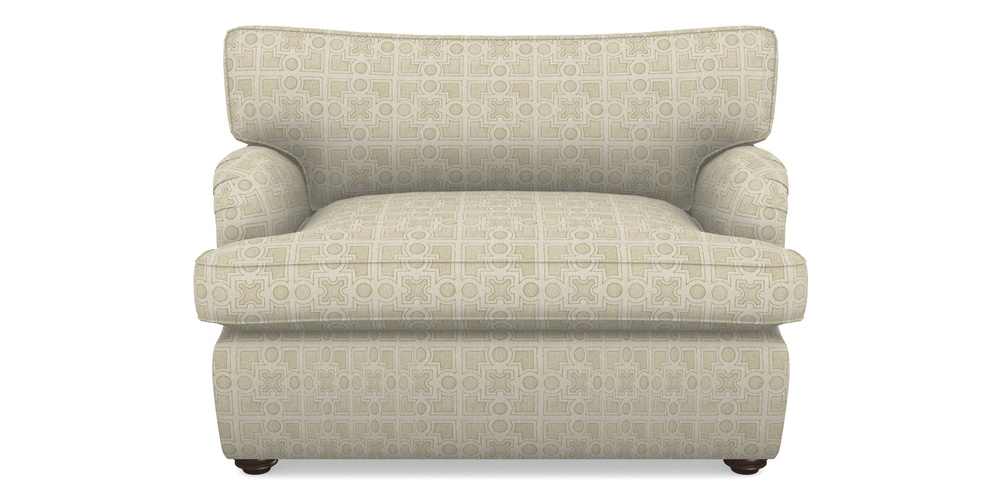 Product photograph of Alwinton Sofa Bed Snuggler Sofa Bed In Rhs Collection - Small Knot Garden Cotton Weave - Olive from Sofas and Stuff Limited