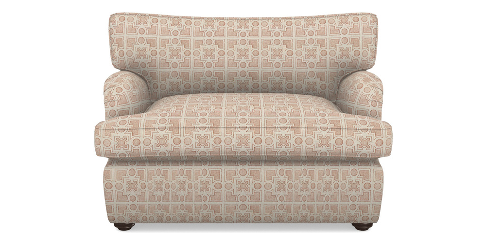 Product photograph of Alwinton Sofa Bed Snuggler Sofa Bed In Rhs Collection - Small Knot Garden Cotton Weave - Terracotta from Sofas and Stuff Limited