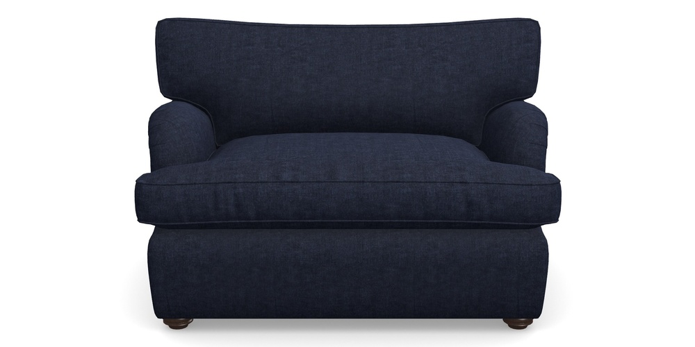 Product photograph of Alwinton Sofa Bed Snuggler Sofa Bed In Super Soft Velvet - Navy from Sofas and Stuff Limited