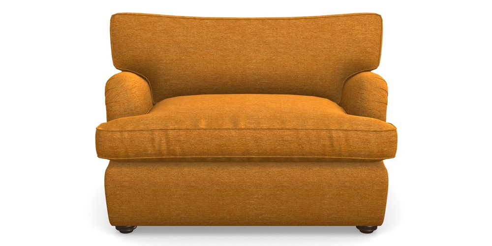 Product photograph of Alwinton Sofa Bed Snuggler Sofa Bed In Textured Velvet - Turmeric from Sofas and Stuff Limited