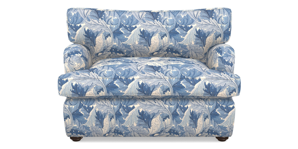 Product photograph of Alwinton Sofa Bed Snuggler Sofa Bed In William Morris Collection - Acanthus - Woad from Sofas and Stuff Limited