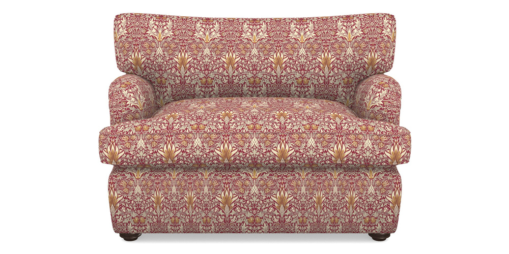 Product photograph of Alwinton Sofa Bed Snuggler Sofa Bed In William Morris Collection - Snakeshead - Claret Gold from Sofas and Stuff Limited