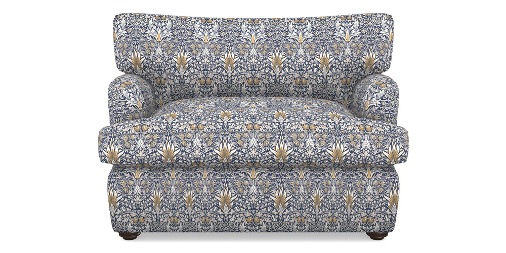 Product photograph of Alwinton Sofa Bed Snuggler Sofa Bed In William Morris Collection - Snakeshead - Indigo Hemp from Sofas and Stuff Limited