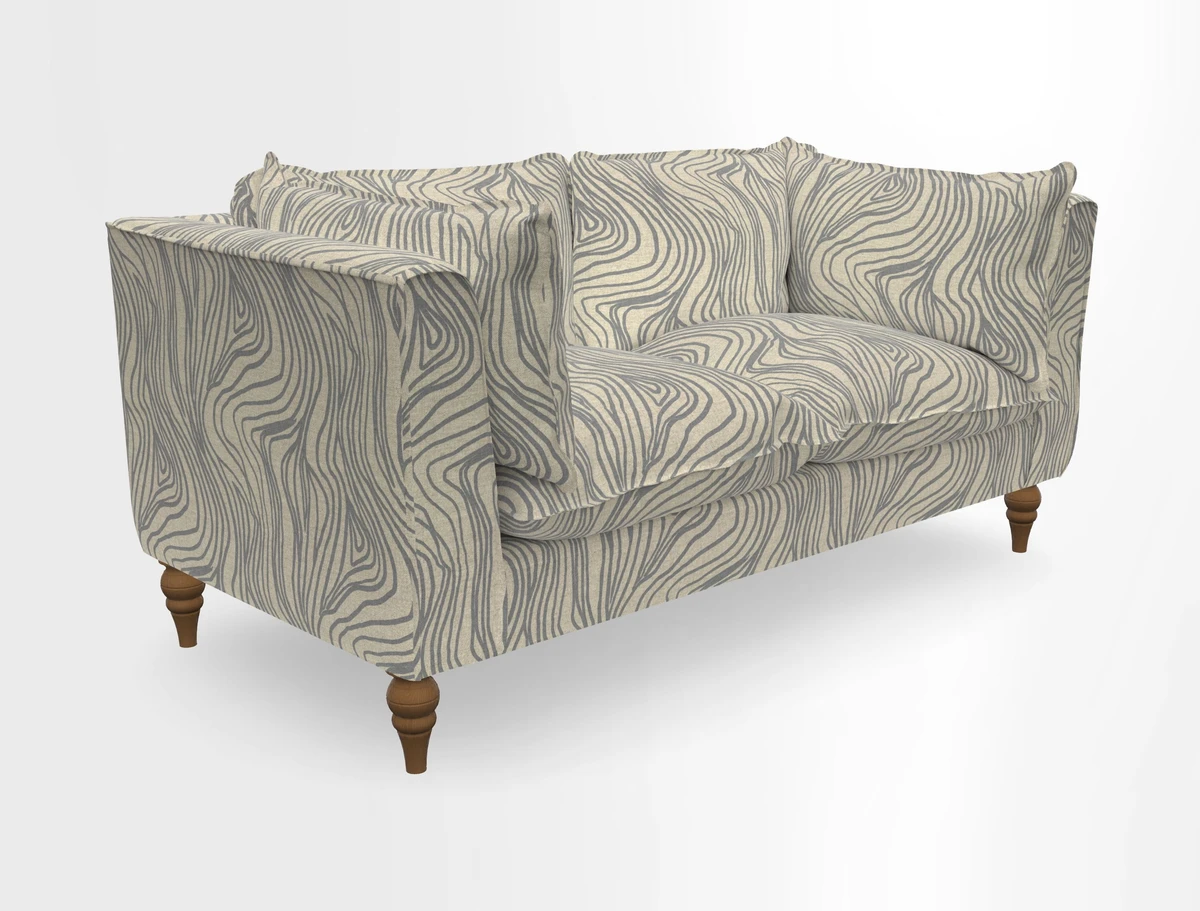Aysgarth 3 Seater Sofa in Furrow Stripe Broad and Furrow Stripe Narrow Sunflower