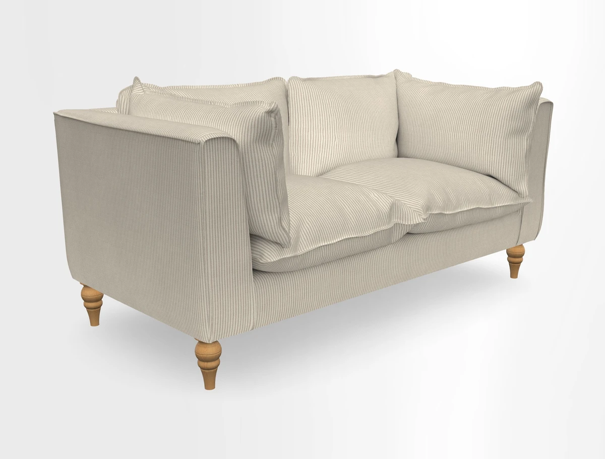 Aysgarth 3 Seater Sofa in Furrow Stripe Broad and Furrow Stripe Narrow Sunflower