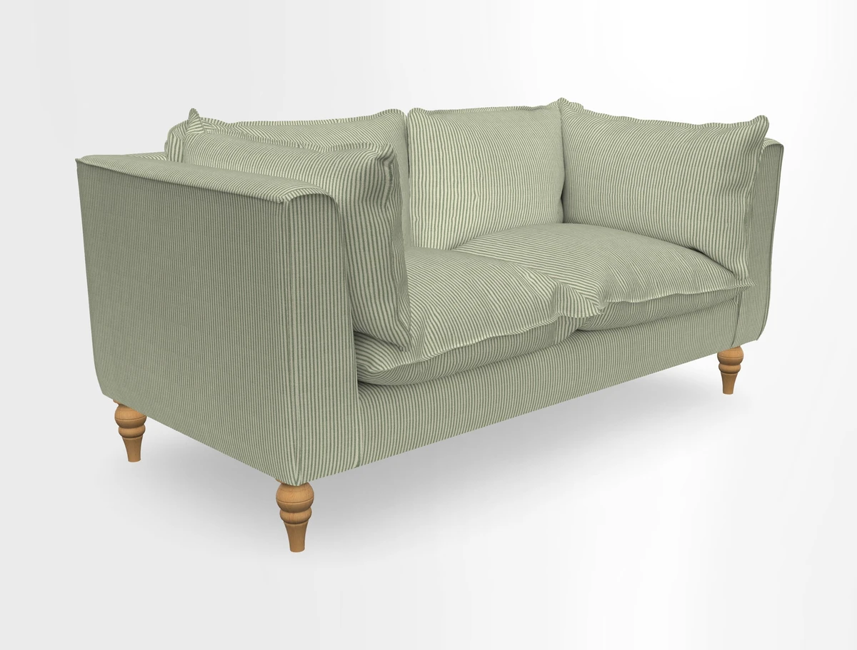Aysgarth 3 Seater Sofa in Furrow Stripe Broad and Furrow Stripe Narrow Sunflower
