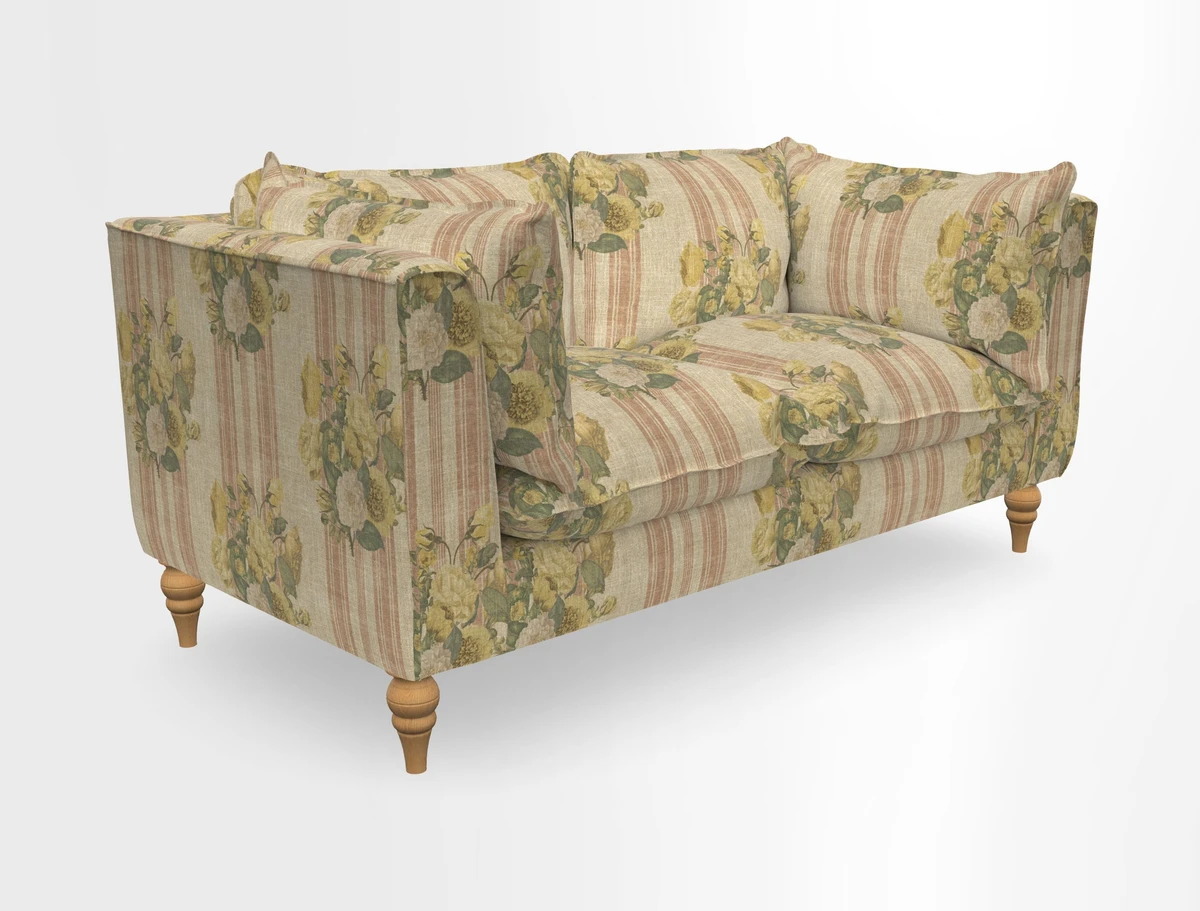 Aysgarth 3 Seater Sofa in Furrow Stripe Broad and Furrow Stripe Narrow Sunflower