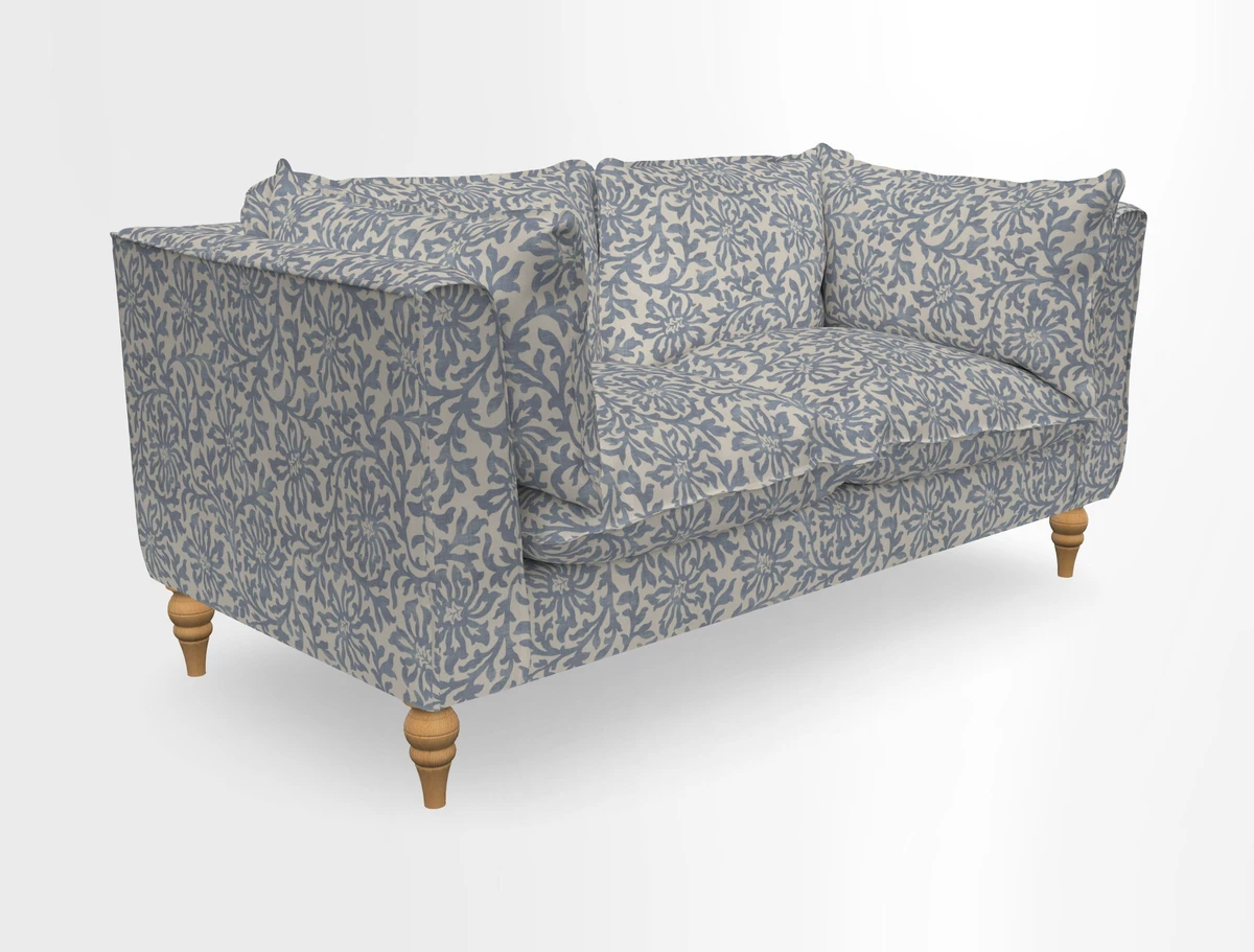 Aysgarth 3 Seater Sofa in Furrow Stripe Broad and Furrow Stripe Narrow Sunflower