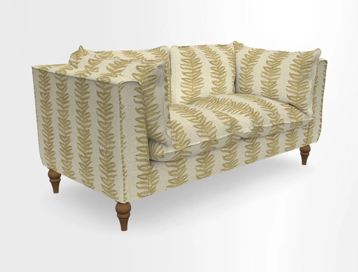 Aysgarth 3 Seater Sofa in Furrow Stripe Broad and Furrow Stripe Narrow Sunflower