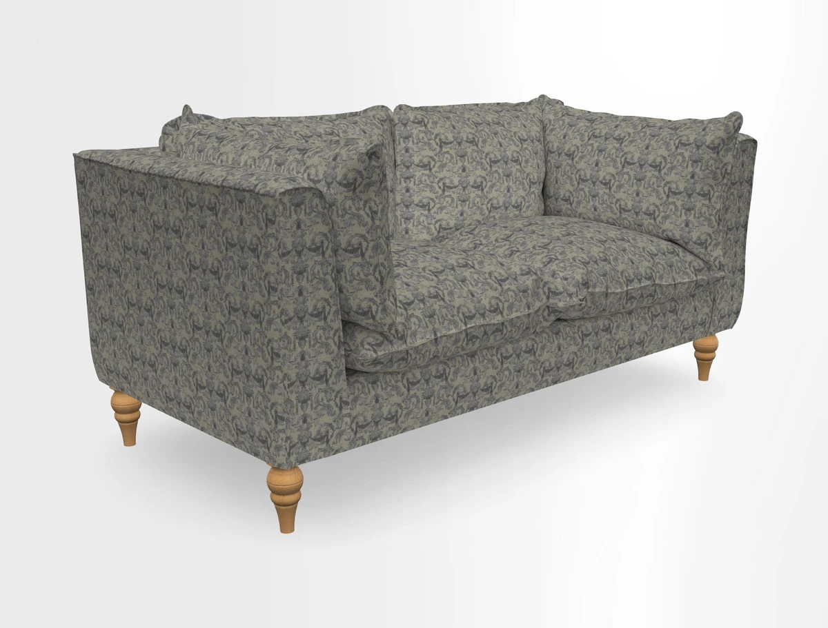 Aysgarth 3 Seater Sofa in Furrow Stripe Broad and Furrow Stripe Narrow Sunflower
