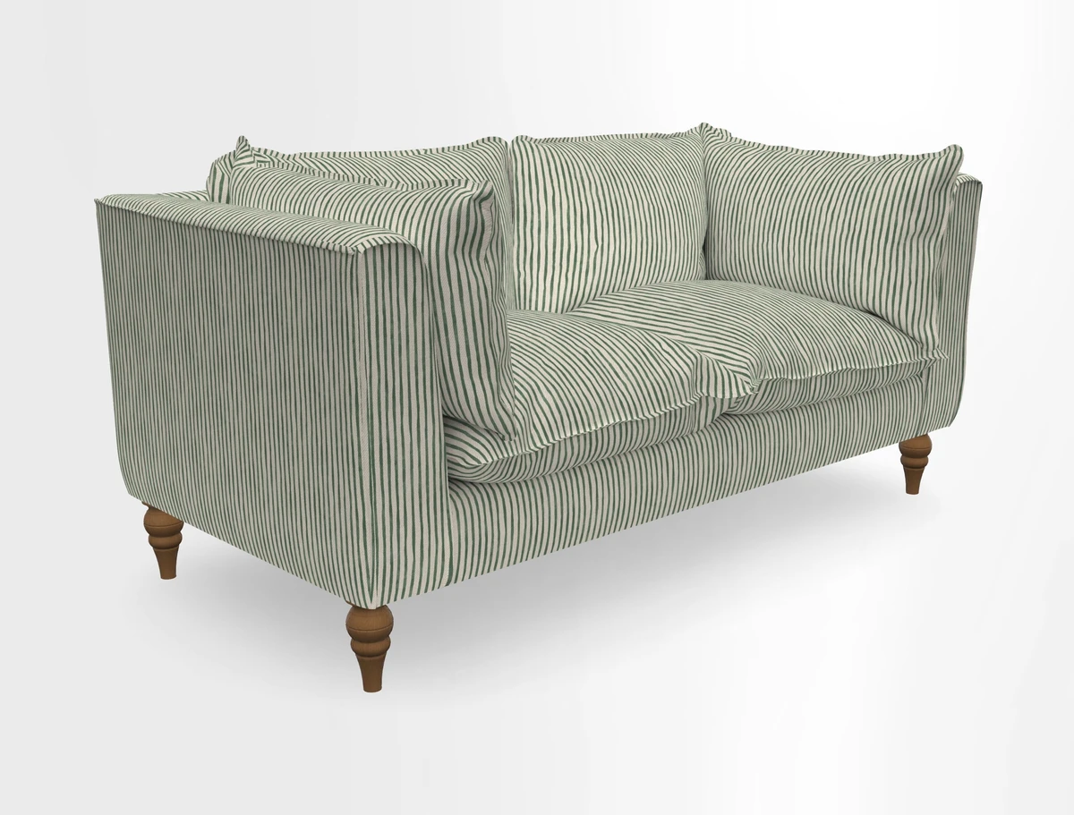 Aysgarth 3 Seater Sofa in Furrow Stripe Broad and Furrow Stripe Narrow Sunflower