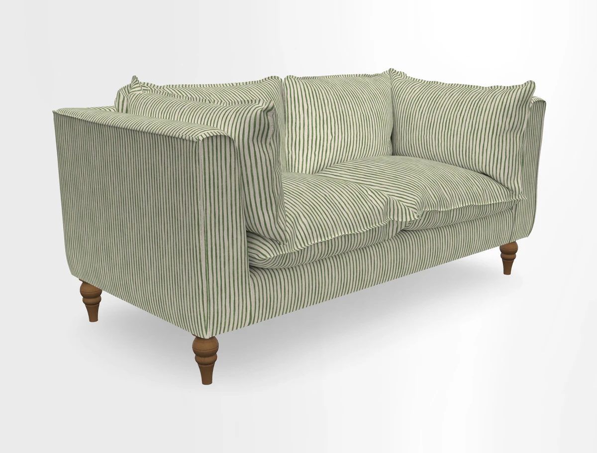 Aysgarth 3 Seater Sofa in Furrow Stripe Broad and Furrow Stripe Narrow Sunflower