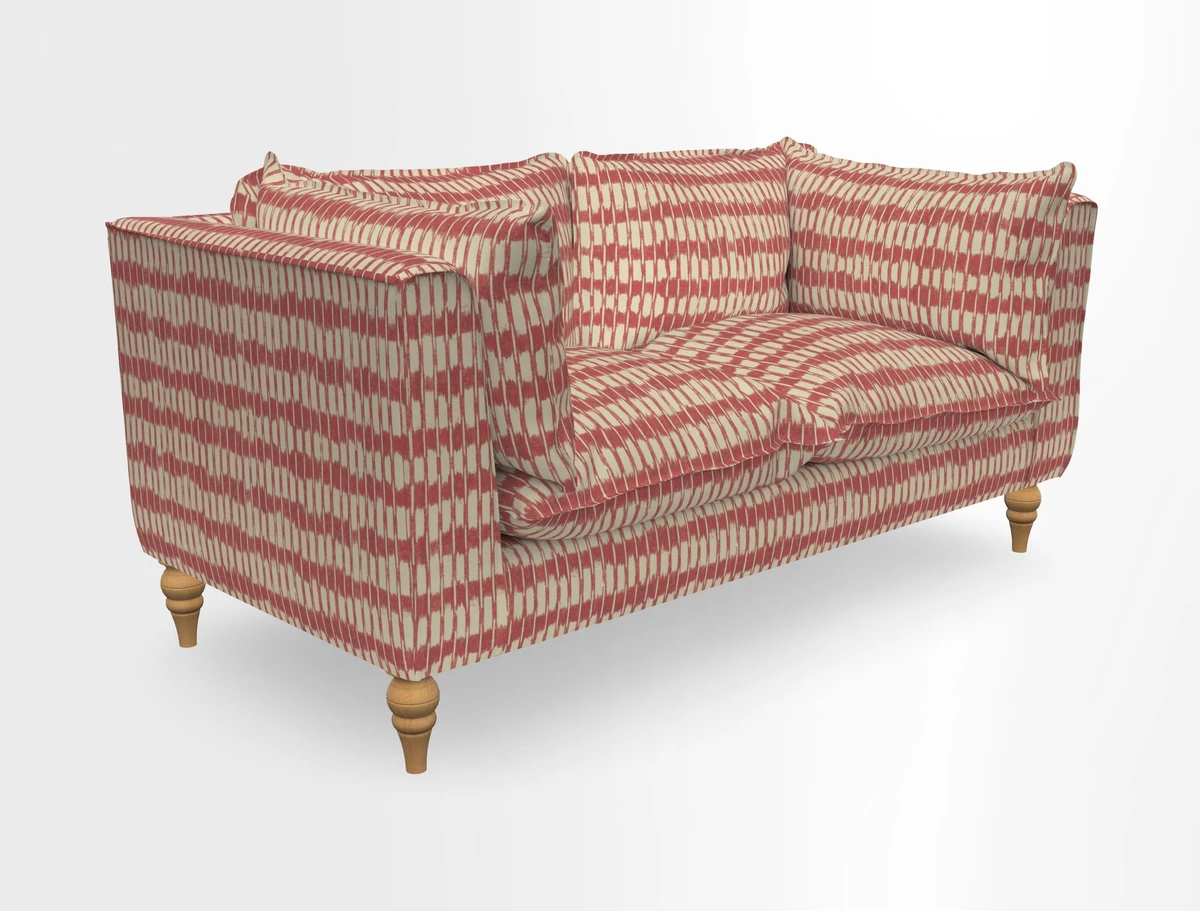 Aysgarth 3 Seater Sofa in Furrow Stripe Broad and Furrow Stripe Narrow Sunflower