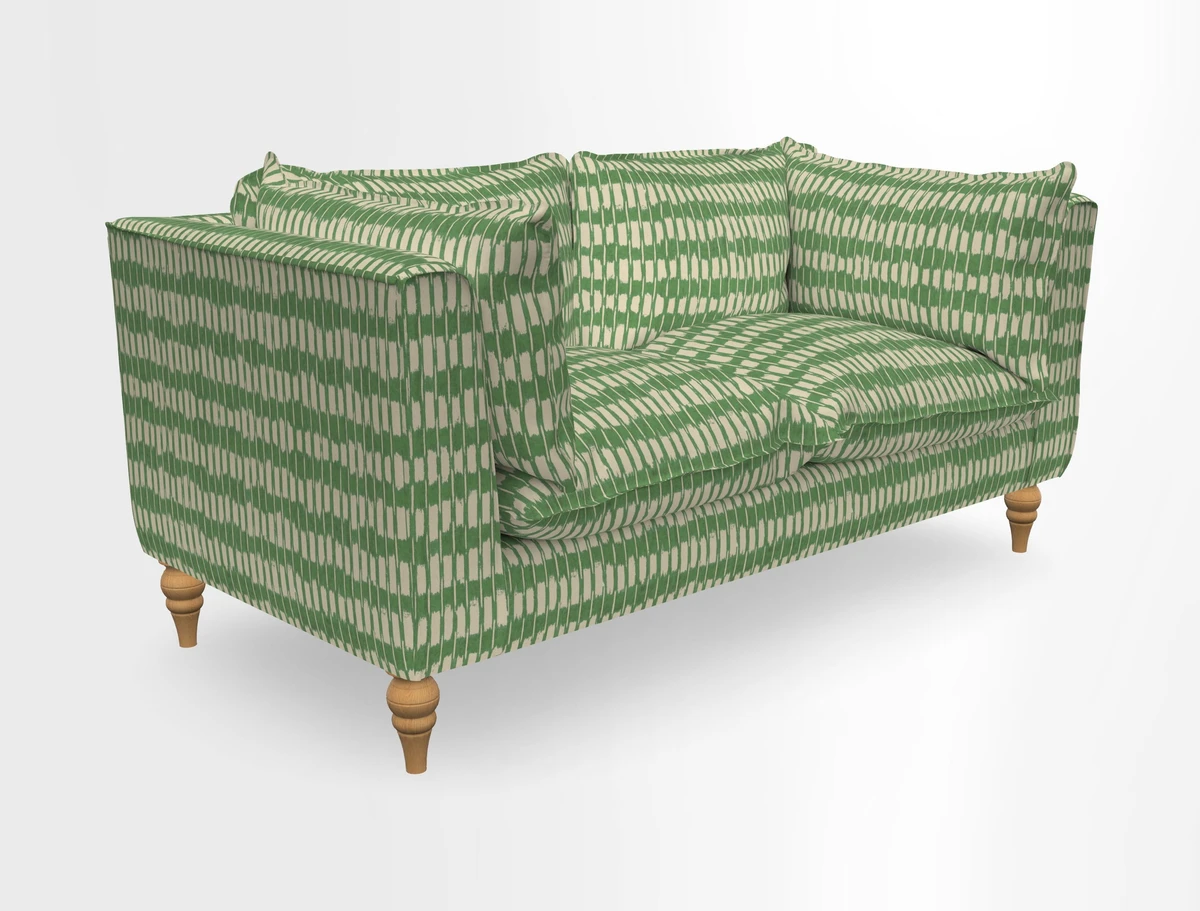 Aysgarth 3 Seater Sofa in Furrow Stripe Broad and Furrow Stripe Narrow Sunflower