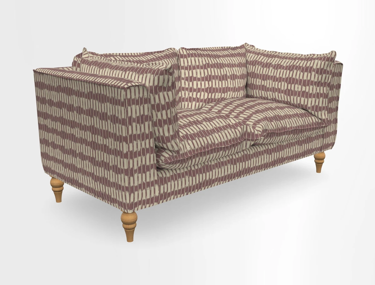Aysgarth 3 Seater Sofa in Furrow Stripe Broad and Furrow Stripe Narrow Sunflower