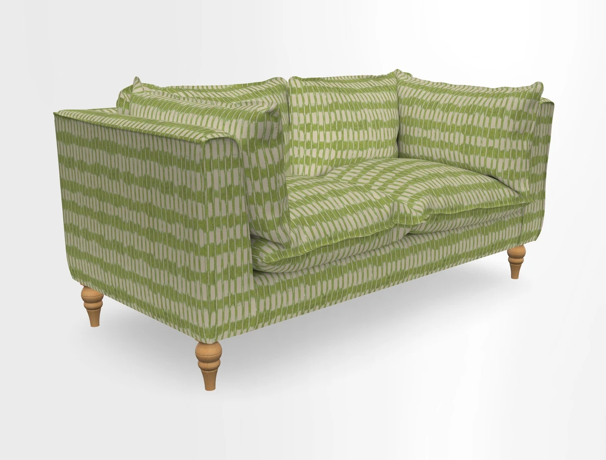 Aysgarth 3 Seater Sofa in Furrow Stripe Broad and Furrow Stripe Narrow Sunflower