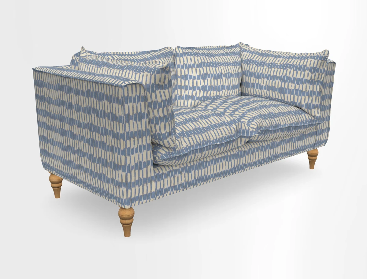 Aysgarth 3 Seater Sofa in Furrow Stripe Broad and Furrow Stripe Narrow Sunflower