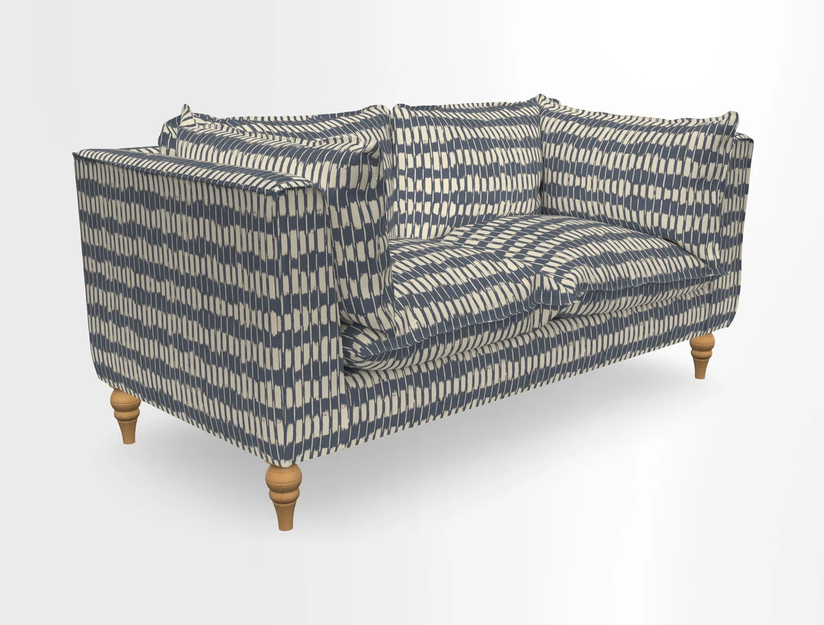 Aysgarth 3 Seater Sofa in Furrow Stripe Broad and Furrow Stripe Narrow Sunflower
