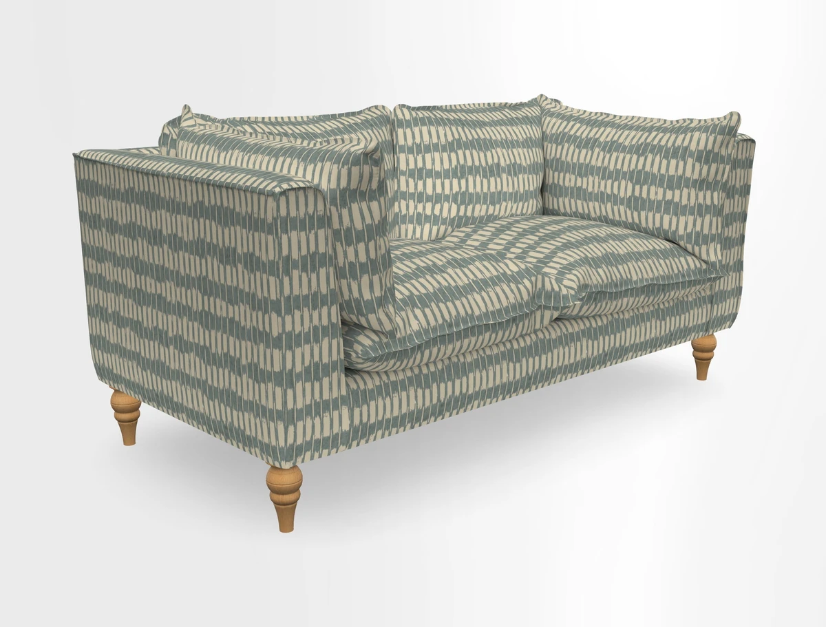 Aysgarth 3 Seater Sofa in Furrow Stripe Broad and Furrow Stripe Narrow Sunflower
