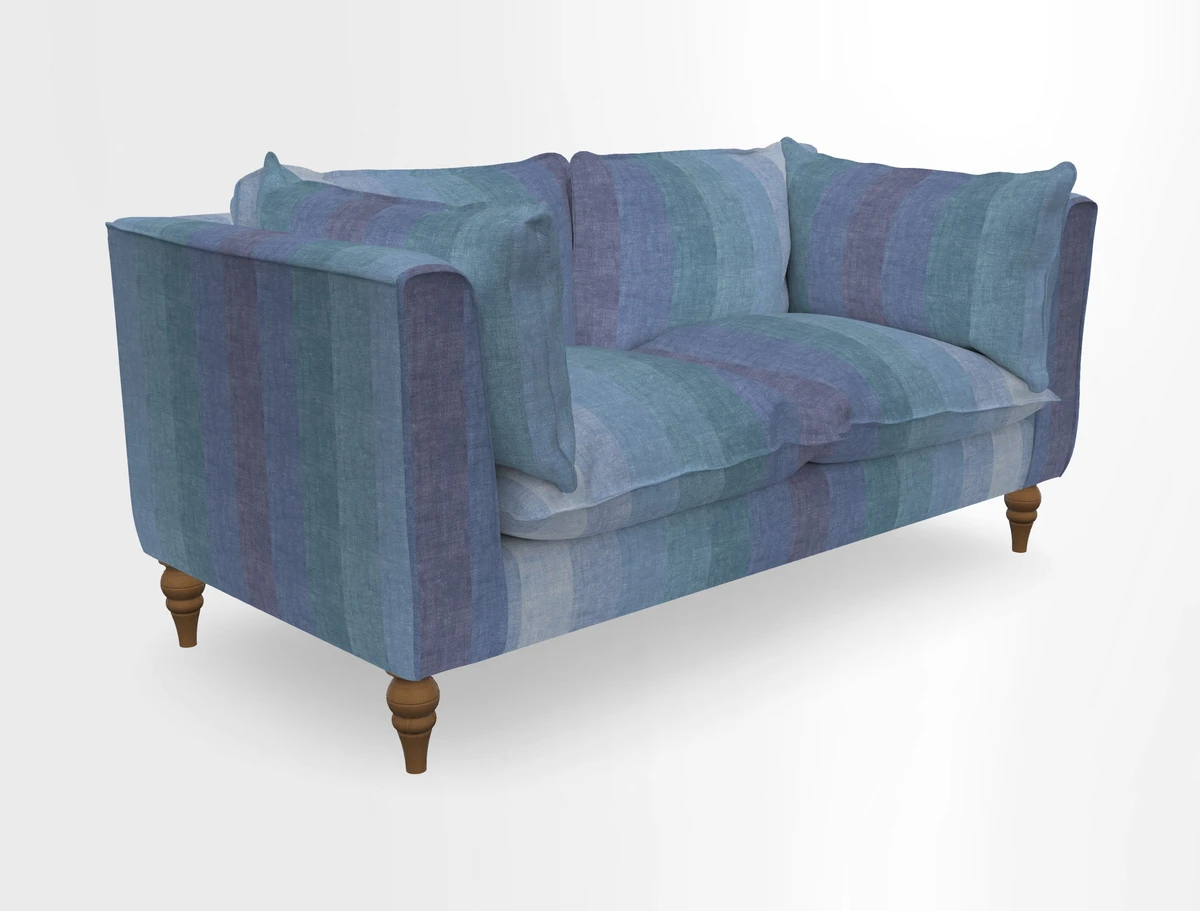 Aysgarth 3 Seater Sofa in Furrow Stripe Broad and Furrow Stripe Narrow Sunflower