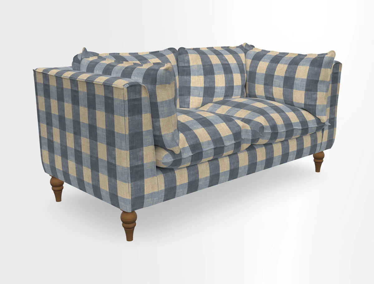 Aysgarth 3 Seater Sofa in Furrow Stripe Broad and Furrow Stripe Narrow Sunflower
