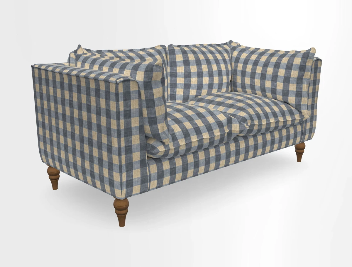 Aysgarth 3 Seater Sofa in Furrow Stripe Broad and Furrow Stripe Narrow Sunflower