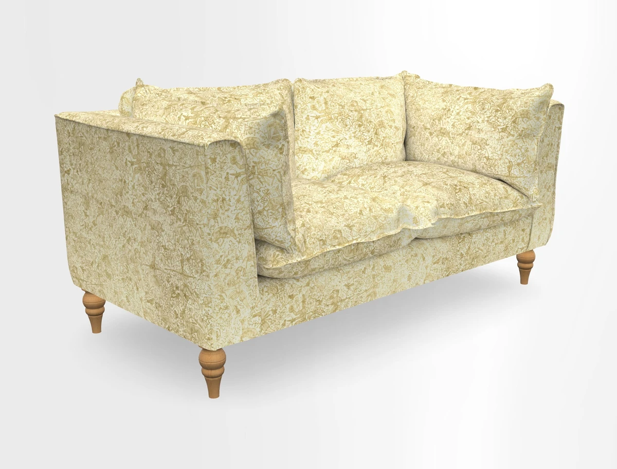 Aysgarth 3 Seater Sofa in Furrow Stripe Broad and Furrow Stripe Narrow Sunflower