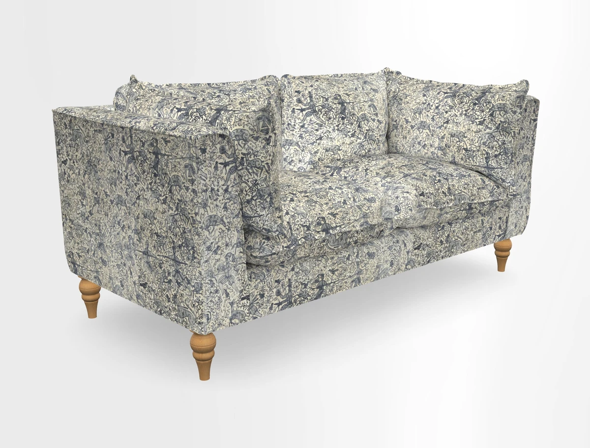 Aysgarth 3 Seater Sofa in Furrow Stripe Broad and Furrow Stripe Narrow Sunflower