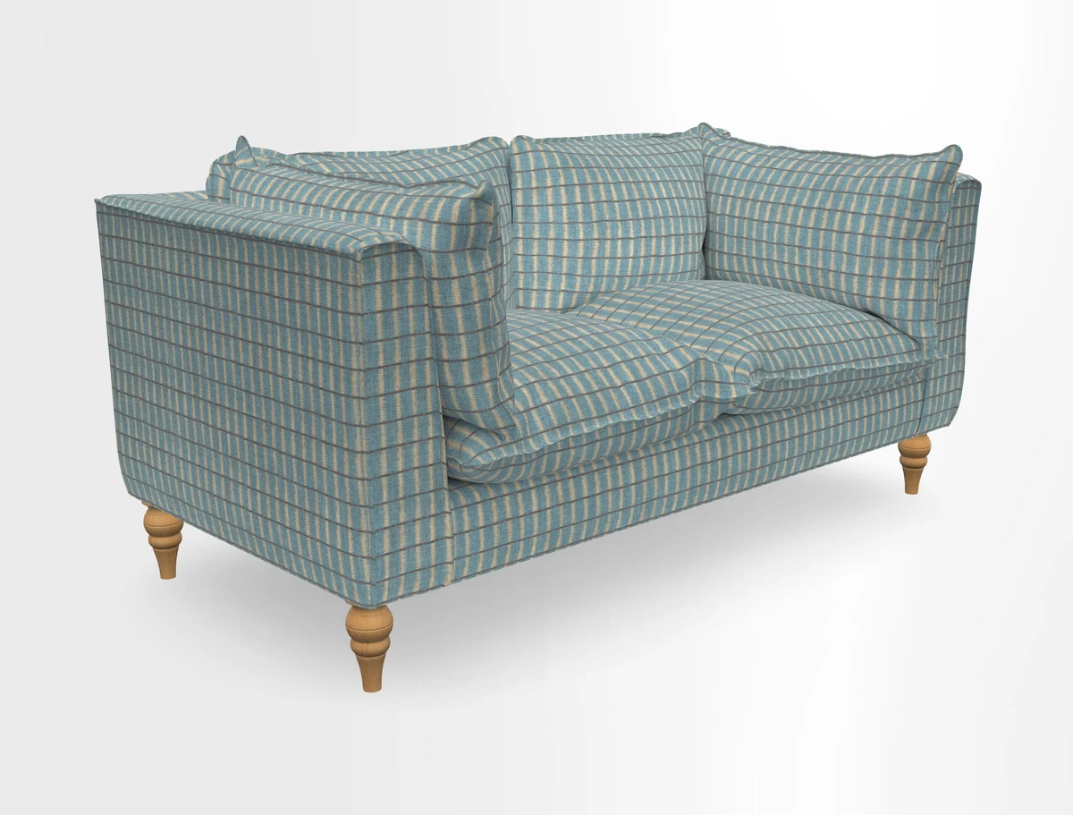 Aysgarth 3 Seater Sofa in Furrow Stripe Broad and Furrow Stripe Narrow Sunflower