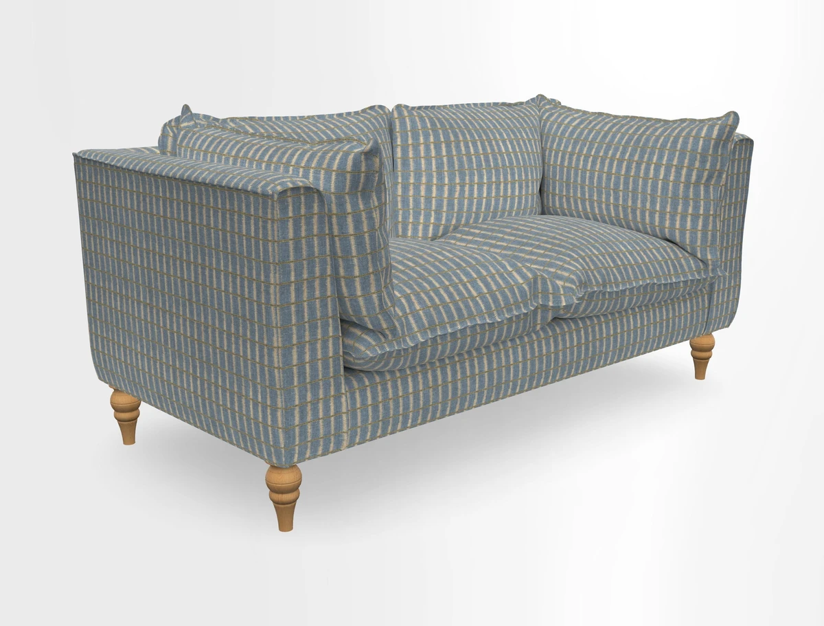 Aysgarth 3 Seater Sofa in Furrow Stripe Broad and Furrow Stripe Narrow Sunflower