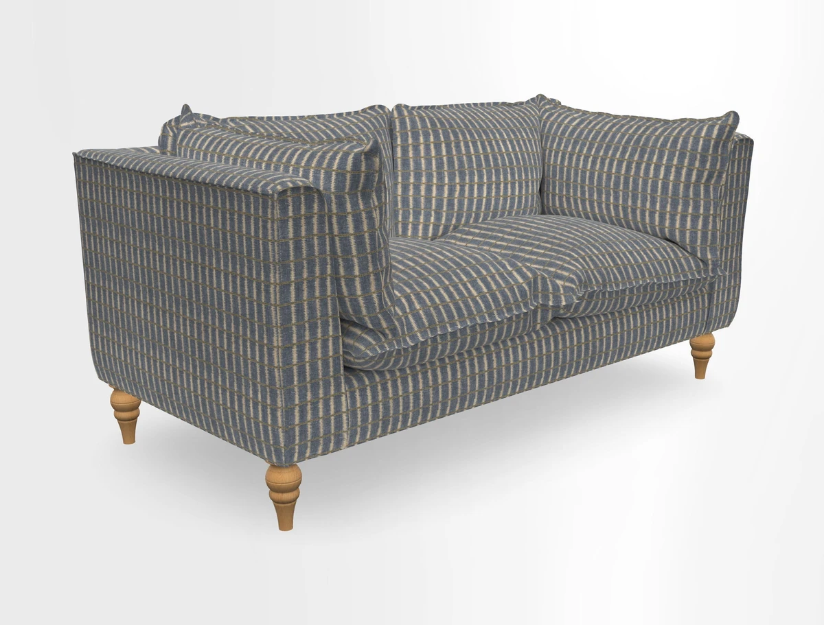 Aysgarth 3 Seater Sofa in Furrow Stripe Broad and Furrow Stripe Narrow Sunflower