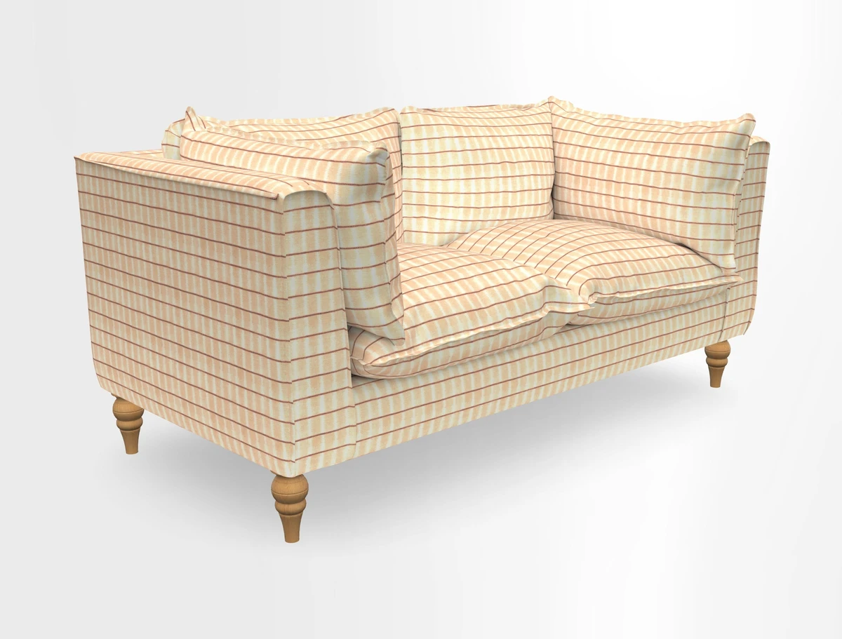 Aysgarth 3 Seater Sofa in Furrow Stripe Broad and Furrow Stripe Narrow Sunflower
