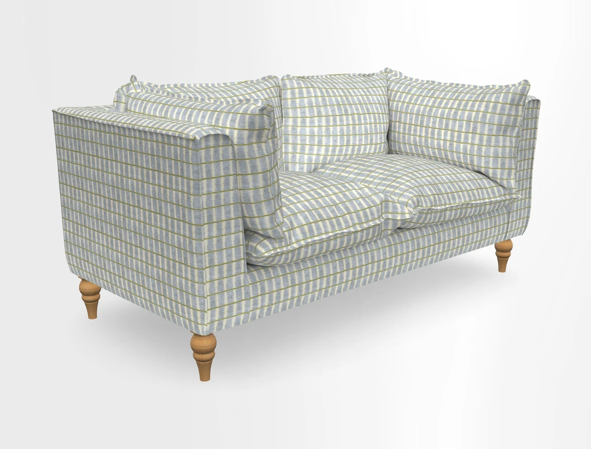Aysgarth 3 Seater Sofa in Furrow Stripe Broad and Furrow Stripe Narrow Sunflower