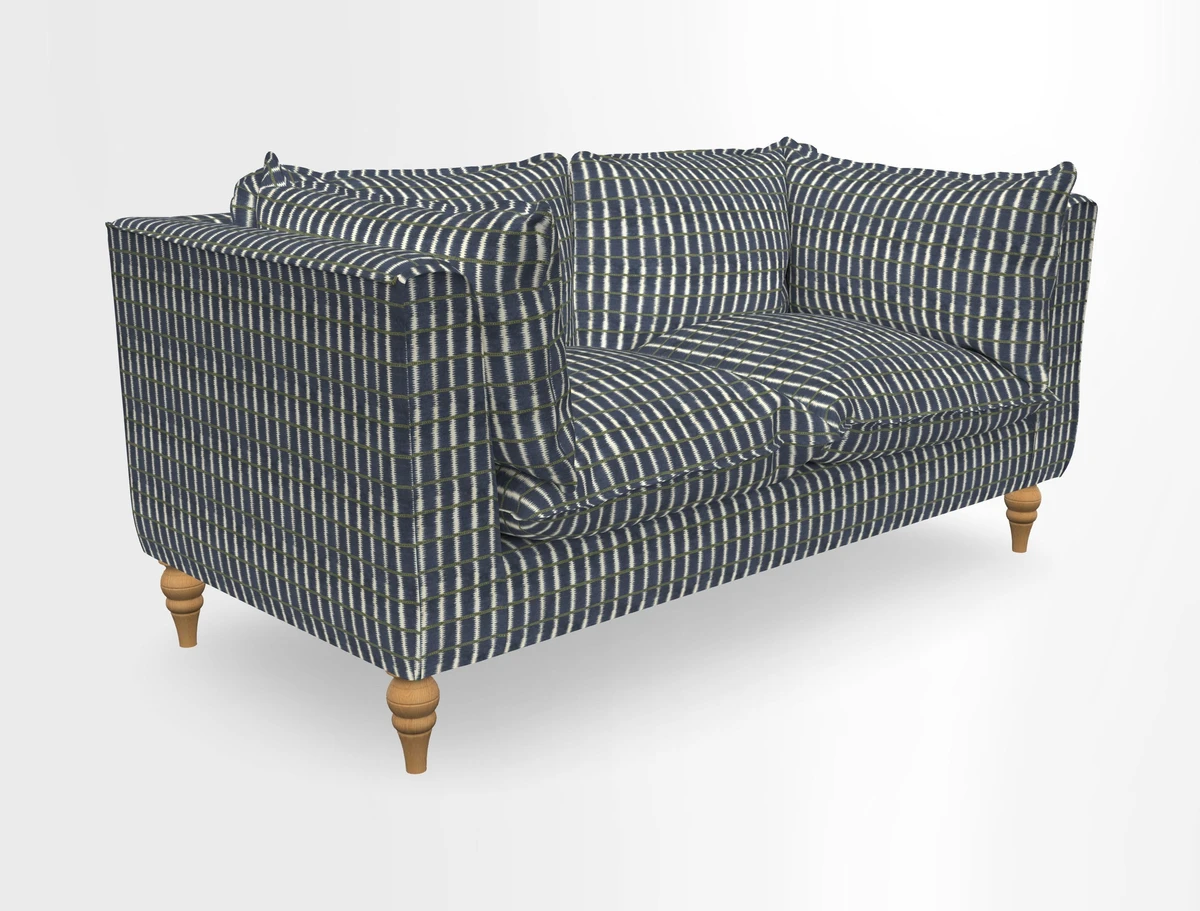 Aysgarth 3 Seater Sofa in Furrow Stripe Broad and Furrow Stripe Narrow Sunflower