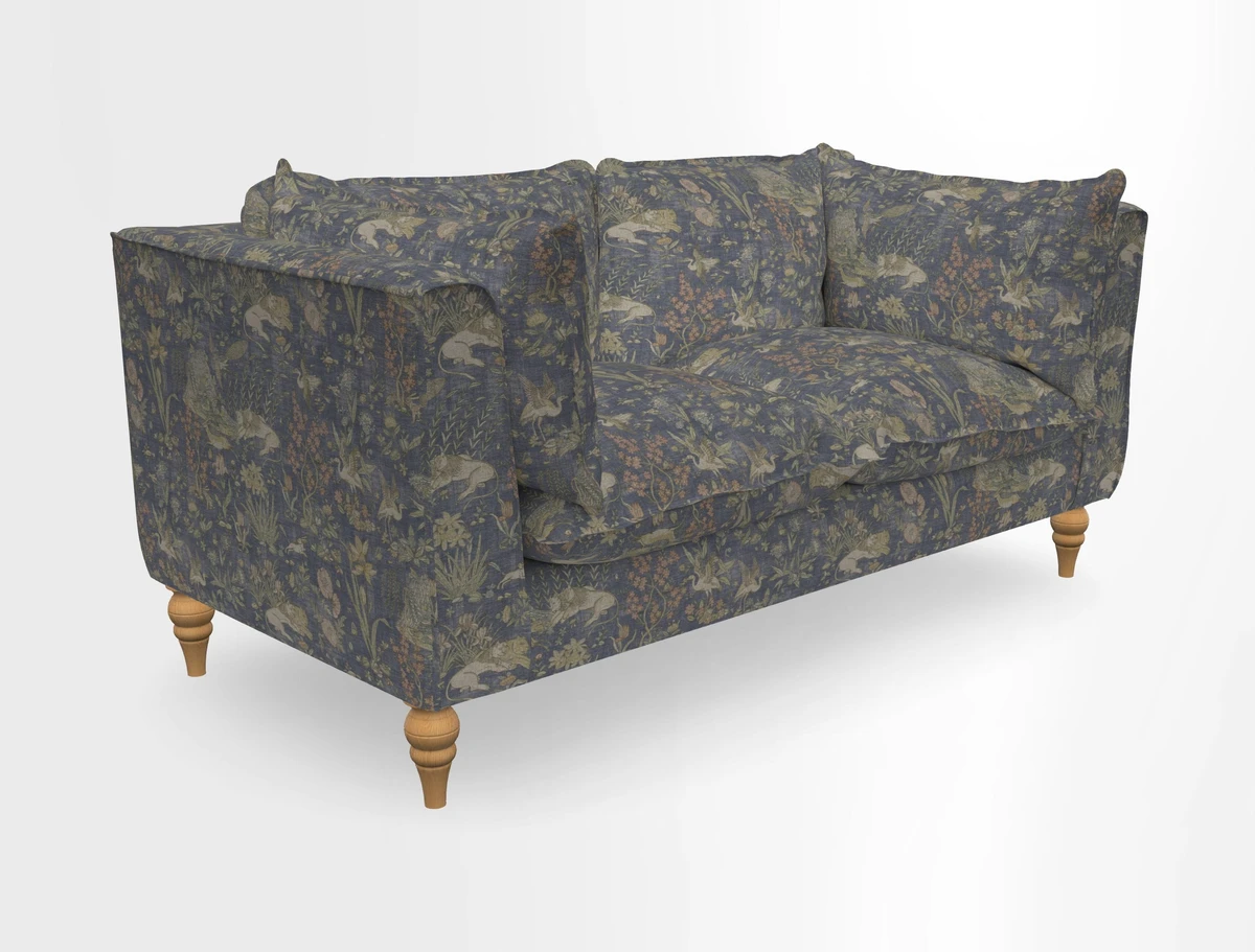 Aysgarth 3 Seater Sofa in Furrow Stripe Broad and Furrow Stripe Narrow Sunflower
