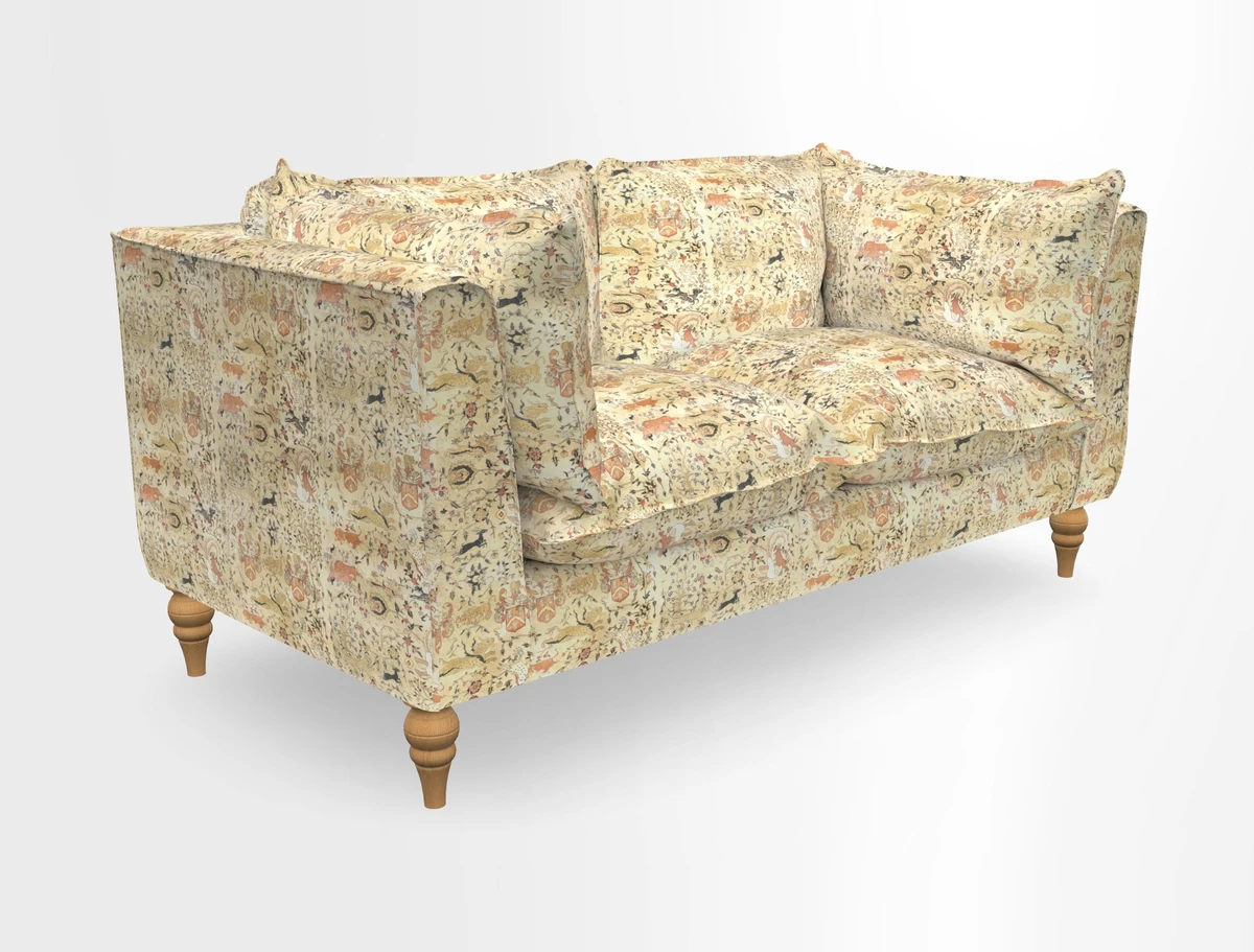 Aysgarth 3 Seater Sofa in Furrow Stripe Broad and Furrow Stripe Narrow Sunflower