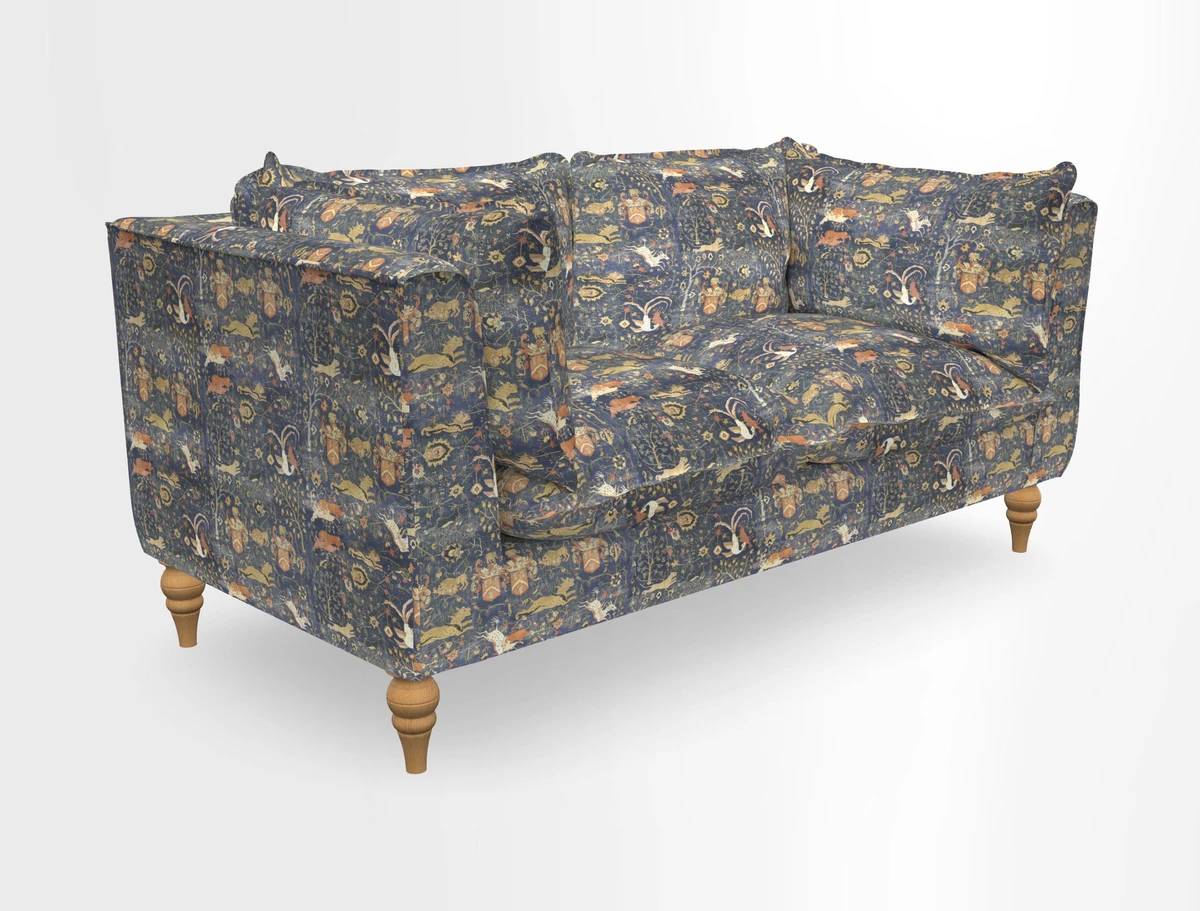 Aysgarth 3 Seater Sofa in Furrow Stripe Broad and Furrow Stripe Narrow Sunflower