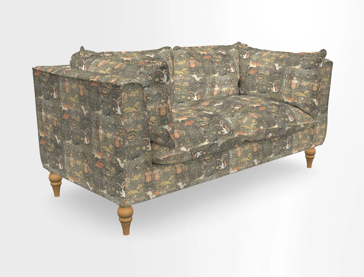 Aysgarth 3 Seater Sofa in Furrow Stripe Broad and Furrow Stripe Narrow Sunflower