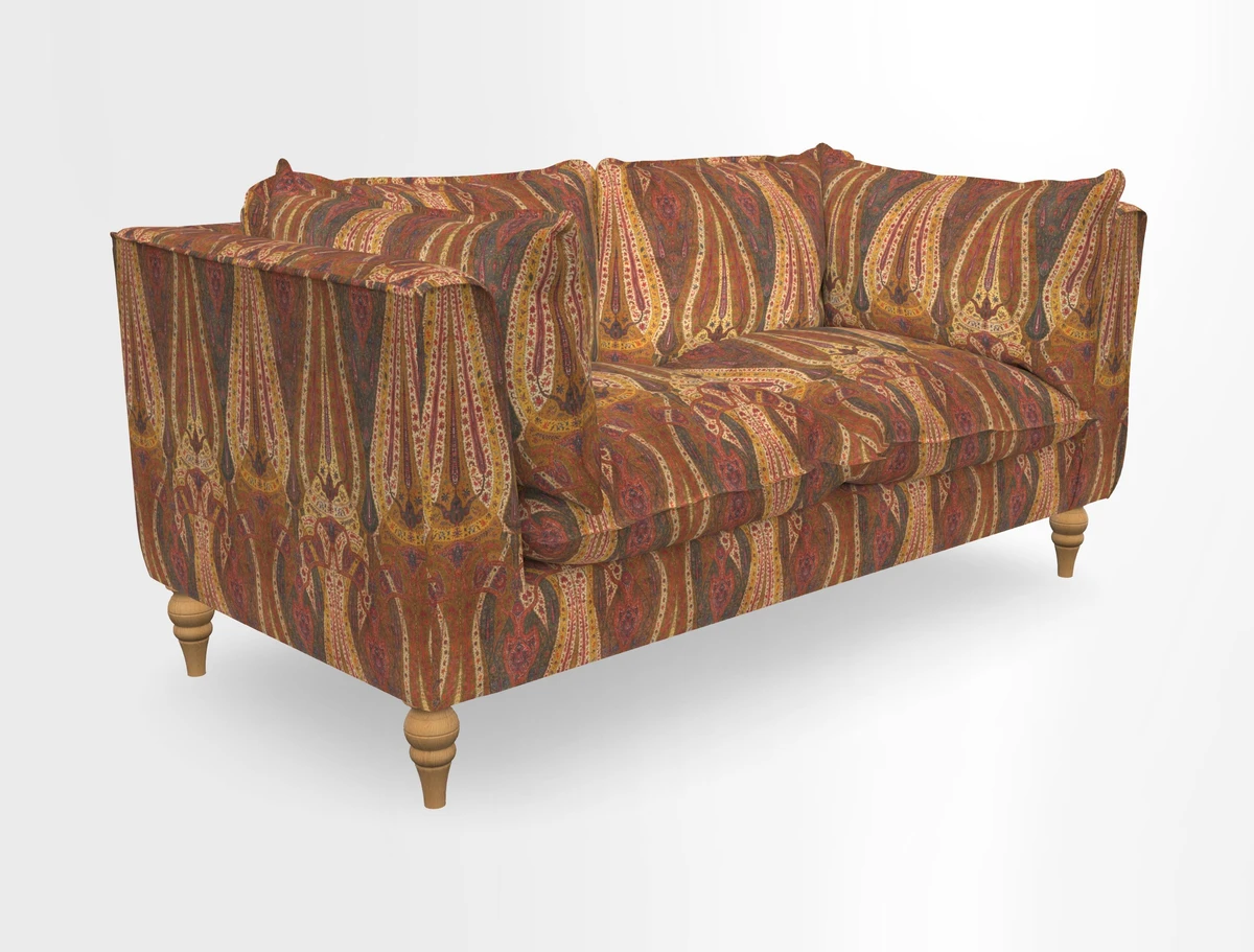 Aysgarth 3 Seater Sofa in Furrow Stripe Broad and Furrow Stripe Narrow Sunflower