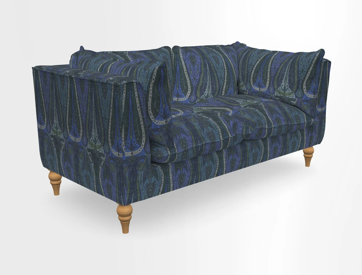 Aysgarth 3 Seater Sofa in Furrow Stripe Broad and Furrow Stripe Narrow Sunflower