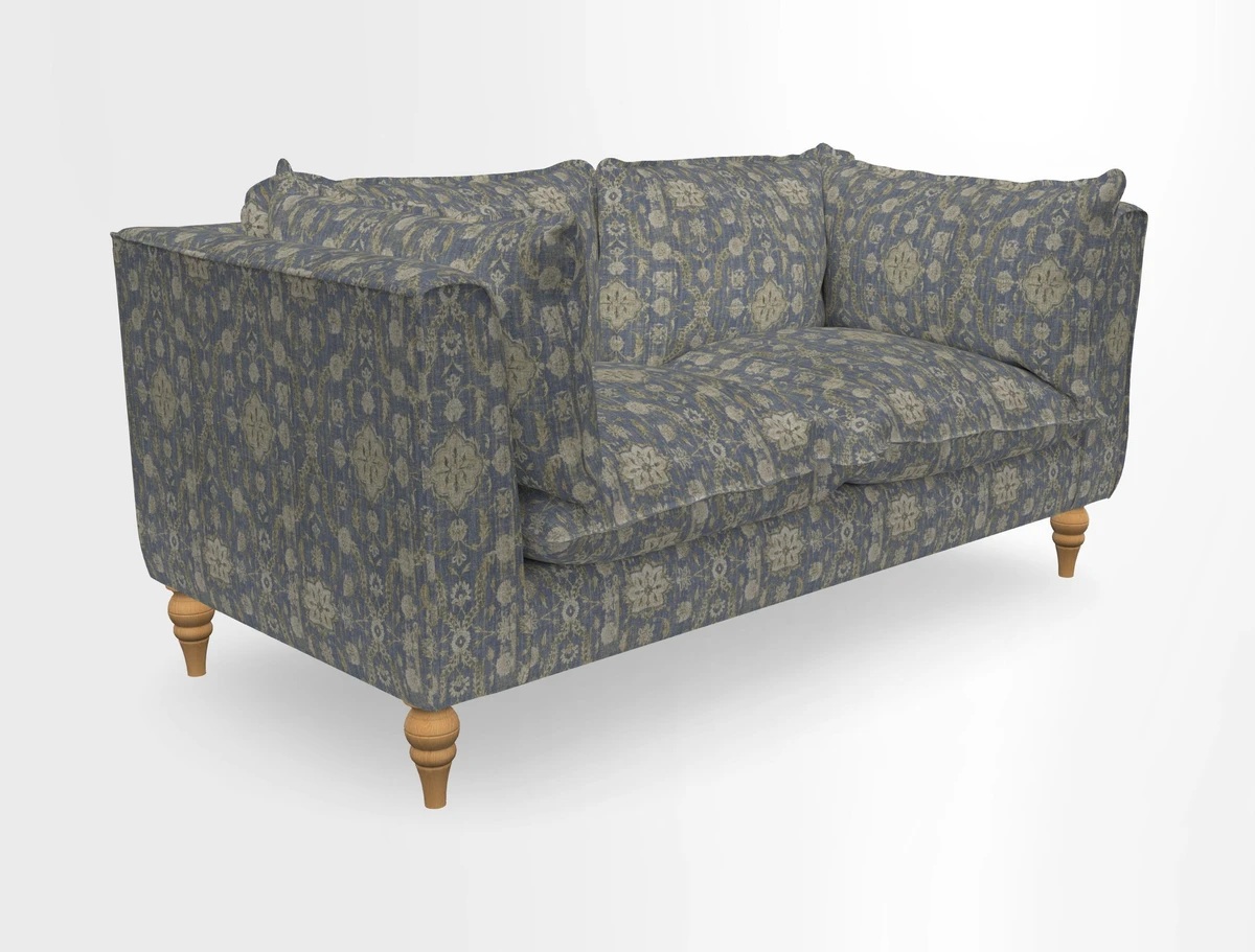 Aysgarth 3 Seater Sofa in Furrow Stripe Broad and Furrow Stripe Narrow Sunflower