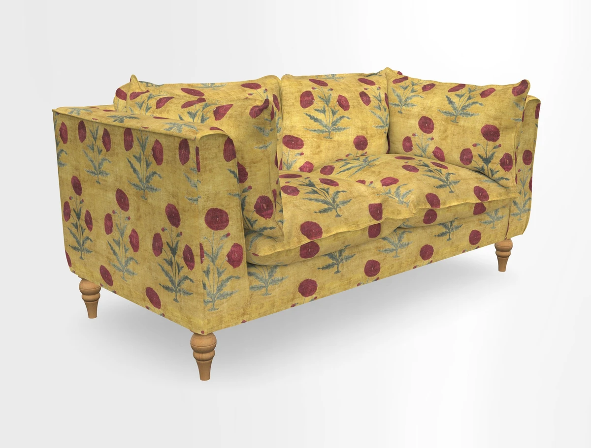 Aysgarth 3 Seater Sofa in Furrow Stripe Broad and Furrow Stripe Narrow Sunflower