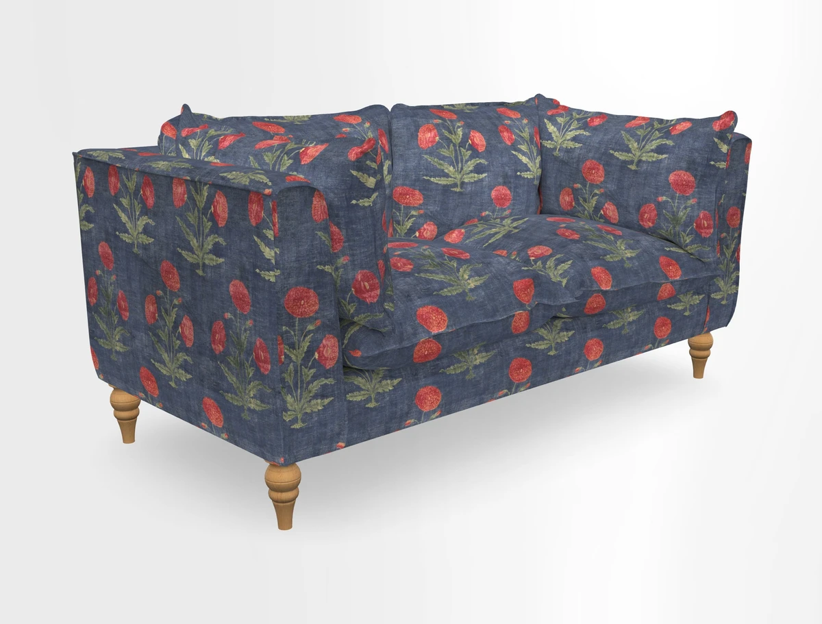 Aysgarth 3 Seater Sofa in Furrow Stripe Broad and Furrow Stripe Narrow Sunflower