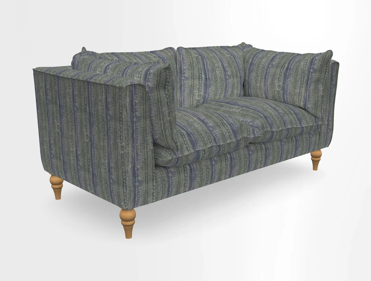 Aysgarth 3 Seater Sofa in Furrow Stripe Broad and Furrow Stripe Narrow Sunflower